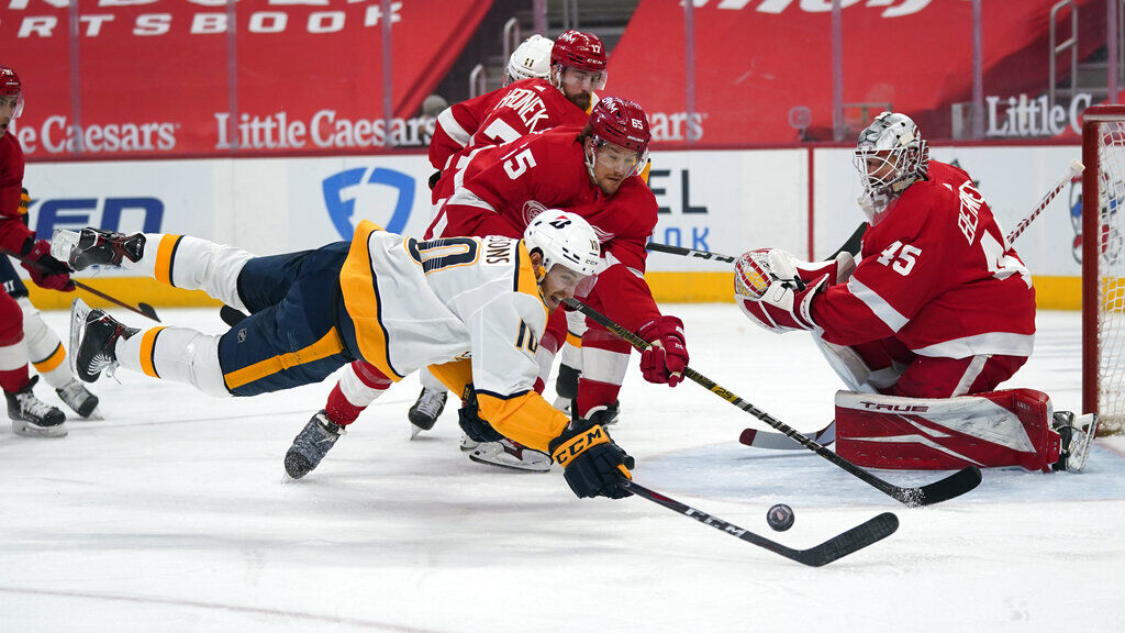APTOPIX Predators Red Wings Hockey